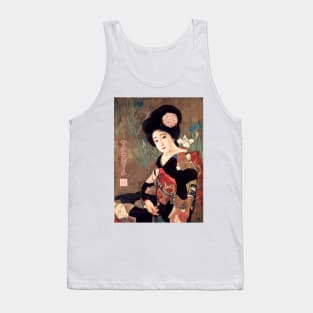 JAPAN SAKURA BEER Brand Advertisement Vintage Japanese Art Tank Top